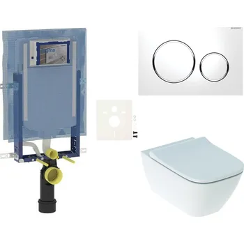 Klozet Siko Cenově zvýhodněný závěsný WC set Geberit k zazdění + WC Geberit Smyle GEZSMS20