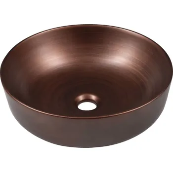 Sapho PRIORI keramické umyvadlo na desku, Ø 41,5cm, měď