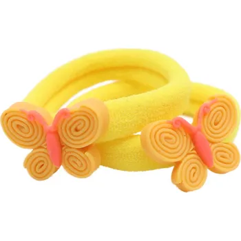 Dětské gumičky s motýlkem, 2 ks Barva: žlutá