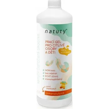 Prací prostředek Prací gel Natuty pro citlivé osoby a děti 1000 ml (NAT001)