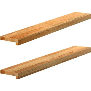 Parapet vidaXL Okenní parapety 2ks tmavě hnědé 100x15x2cm masivní dub [4009128] Barva: světle hnědá