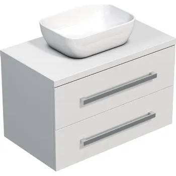 Šatní skříň Swiss aqua technologies Koupelnová skříňka s krycí deskou SAT Cube Way 80x53x46 cm bílá lesk CUBE46803BI45