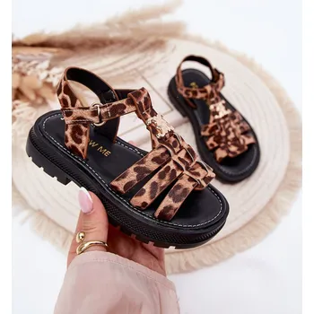 Dívčí sandály Dívčí sandály s dekorativním detailem Serina Barva: Béžová, Velikost: 35