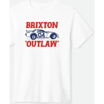 Pánské tričko BRIXTON triko - Outlaw S/S Tlrt White (WHITE) velikost: XL