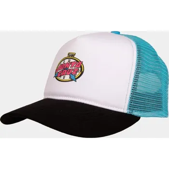 Kšiltovka SANTA CRUZ kšiltovka - Grabke Clock Dot Meshback Black/Pacific Blue (BLACK/PACIFIC BLUE)