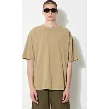 Bavlněné tričko Vans Premium Standards Washed SS Tshirt LX zelená barva, VN000GVUCUQ1 81X, vel. XL