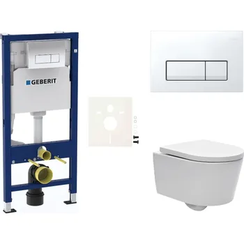 Siko Cenově zvýhodněný závěsný WC set Geberit do lehkých stěn / předstěnová montáž+ WC SAT Brevis GESBRED50