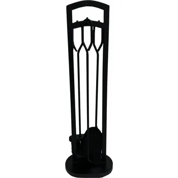 Kouřovod M.a.t. group Nářadí krb. v.70cm, ČER kov, sada 3díl. se stojánkem