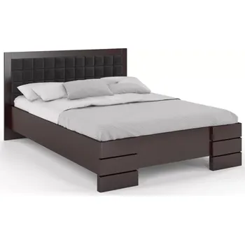 Postel Visby Dřevěná postel Gotland High, buk (Barva dřeva: Palisandr, Rozměr: 120x200 cm, Barva látky: Casablanca 2315)