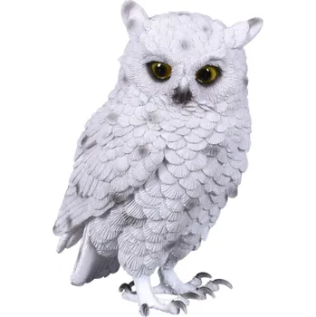 Zahradní dekorace Nohel garden Sova sněžná polyresinová 10x14x17cm