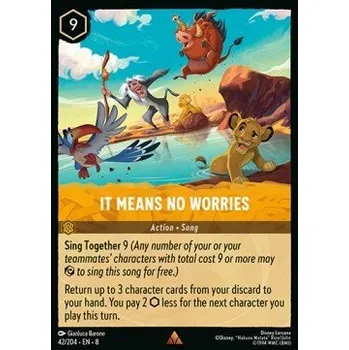 Sběratelská karetní hra It Means No Worries 042/204 - Reign of Jafar Typ karty: Standard