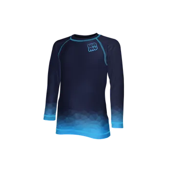WAMU Dětské funkční tričko s dlouhým rukávem MOZAIKA modrá/tmavá vel. 122-128