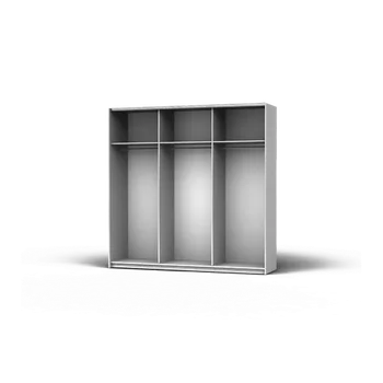 Šatní skříň Brwcz Skř. COLIN SZF/220 KORPUS bílý (F24) - NOVÁ TMAVÁ LIŠTA (grafit)***