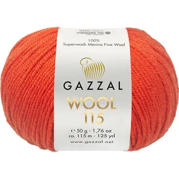 Příze Gazzal WOOL 115 (Gazzal) Wool 115: 3318 červená