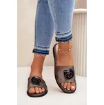 Dámské Pantofle Na Plochém Podpatku S Ozdobným Detalem KV51-007 Barva: Stříbrná, Velikost: 38