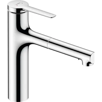 Vodovodní baterie Hansgrohe Dřezová baterie Zesis s vytahovací sprškou, 2 proudy chrom 74801000