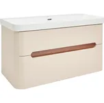 Swiss aqua technologies Koupelnová skříňka s umyvadlem SAT Fusion 97,5x53x45 cm pískově béžová mat SATFUSION2100BEU