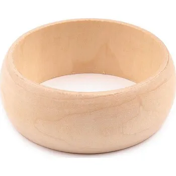 Náramek Dřevěný náramek k domalování Ø67 mm Varianta: přírodní sv., Balení: 1 ks