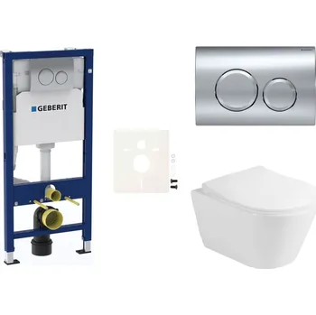 Klozet Siko Cenově zvýhodněný závěsný WC set Geberit do lehkých stěn / předstěnová montáž+ WC Glacera Ava GESAVAD20