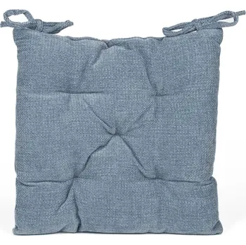 Podsedák Prošívaný sedák 155963 B, žinýlka, modrý, čtverec 40x40cm