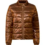 Dámská prošívaná bunda bez kapuce - XS/L Barva: Hnědá, Velikost: S