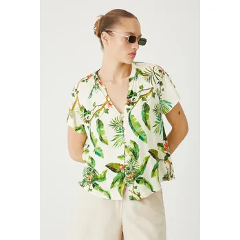 Dámská halenka Halenka Medicine dámská, béžová barva, vzorovaná RS25.BKD0B0 02A, vel. XXL