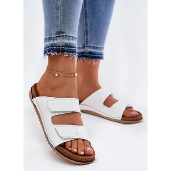 Dámské pantofle Kožené Dámské Pantofle Inblu AA0005GU Barva: Bílá, Velikost: 38