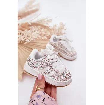Dívčí tenisky Dívčí Sportovní Boty S Motivem Jednorožce Ilana Barva: Bílá, Velikost: 30