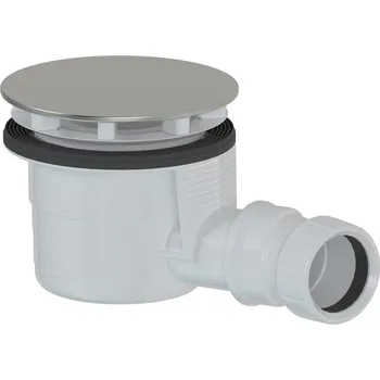 Sprchová vanička Polysan Vaničkový sifon, průměr 90mm, DN40, krytka nerez lesk