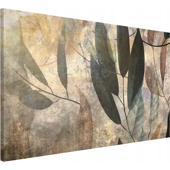 Obraz Obraz na plátně obrazy na zeď do obýváku Listy Abstrakce 80x120cm