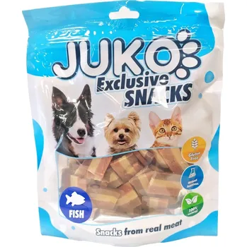 Pamlsek pro psa JUKO petfood s.r.o. Tuna, codfish & salmon small Fillets JUKO Snacks 250 g