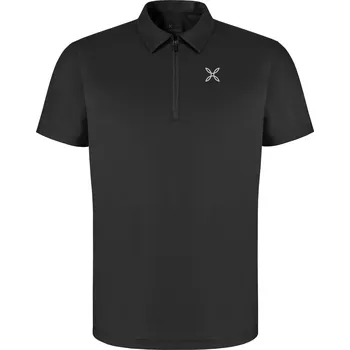 Pánské tričko MONTURA Outdoor Zip Polo, Black velikost: M