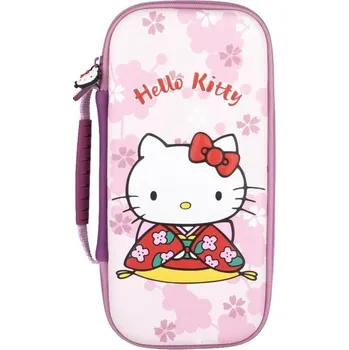 Pouzdro na mobilní telefon Konix Hello Kitty - 3D Kitty pouzdro pro Switch 2/Switch/OLED Růžová