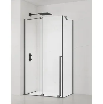 Swiss aqua technologies Sprchový kout obdélník 120x80 cm SAT Xmotion PVD Gun metal SATBWIXM120S80GM