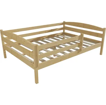 Postel Vomaks Dětská postel DP 020 XL se zábranou (Barva dřeva: bezbarvý lak, Rozměr: 120 x 200 cm)