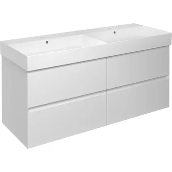Umyvadlo Sapho FILENA dvojumyvadlová skříňka 118x51,5x43cm, bílá mat