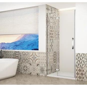 Gelco TRINITY CHROME sprchové dveře do niky 800mm, čiré sklo, levé