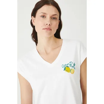 Dámské tričko Bavlněné tričko Medicine dámské, bílá barva RS25.TSDB07 00X, vel. XL