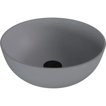 Umyvadlo Polysan Umyvadlo na desku Banera 39x39 cm šedá matná bez přepadu 14337.31