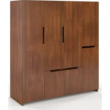 Komoda Visby Šatní skříň Bergman 4D5S, buk (Barva: Ořech)