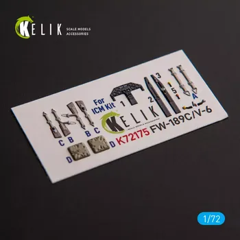 Plastikový model Reskit 1/72 FW-189C/V-6 - interior 3D decal (ICM)