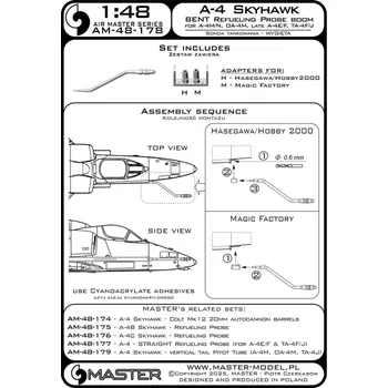 Plastikový model Master 1/48 A-4 Skyhawk BENT refueling probe boom