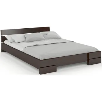 Postel Visby Dřevěná postel Sandemo, buk (Rozměr: 90x200 cm, Barva: Palisander)