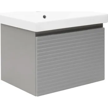 Šatní skříň Naturel Koupelnová skříňka s umyvadlem Savona 58x43x44,8 cm šedá mat SAVONA60GMU1