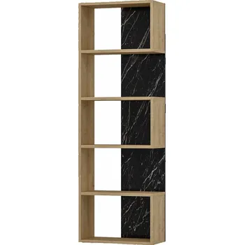 Knihovna Casarredo SUDAL policový regál, dub / černý mramor