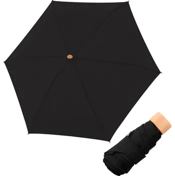 Deštník Doppler Nature Mini Cork simply black FSC(R) - EKO deštník