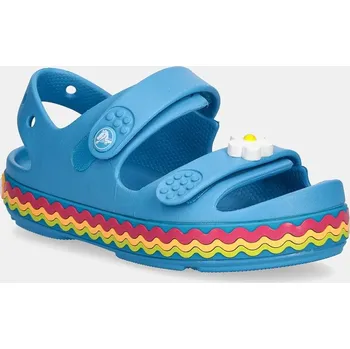 Dámské pantofle Dětské pantofle Crocs CROCBAND CRUISER RICRAC SANDAL K 211028.CROCS.CROCBAND.C modrá 55X, EUR 32/33