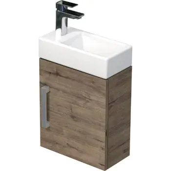 Šatní skříň Swiss aqua technologies Koupelnová skříňka s umyvadlem SAT Cube Way 40x47,5x20 cm dub Wellington mat CUBE320401DDW