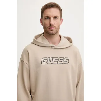 Pánské oblečení Bavlněná mikina Guess MENTORE Z5YQ00.KCE91 béžová 80X, vel. S