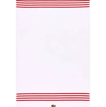 Ručník Bavlněný ručník Lacoste LCOURTLI Rouge 90 x 150 cm bílá barva 1044335 00X